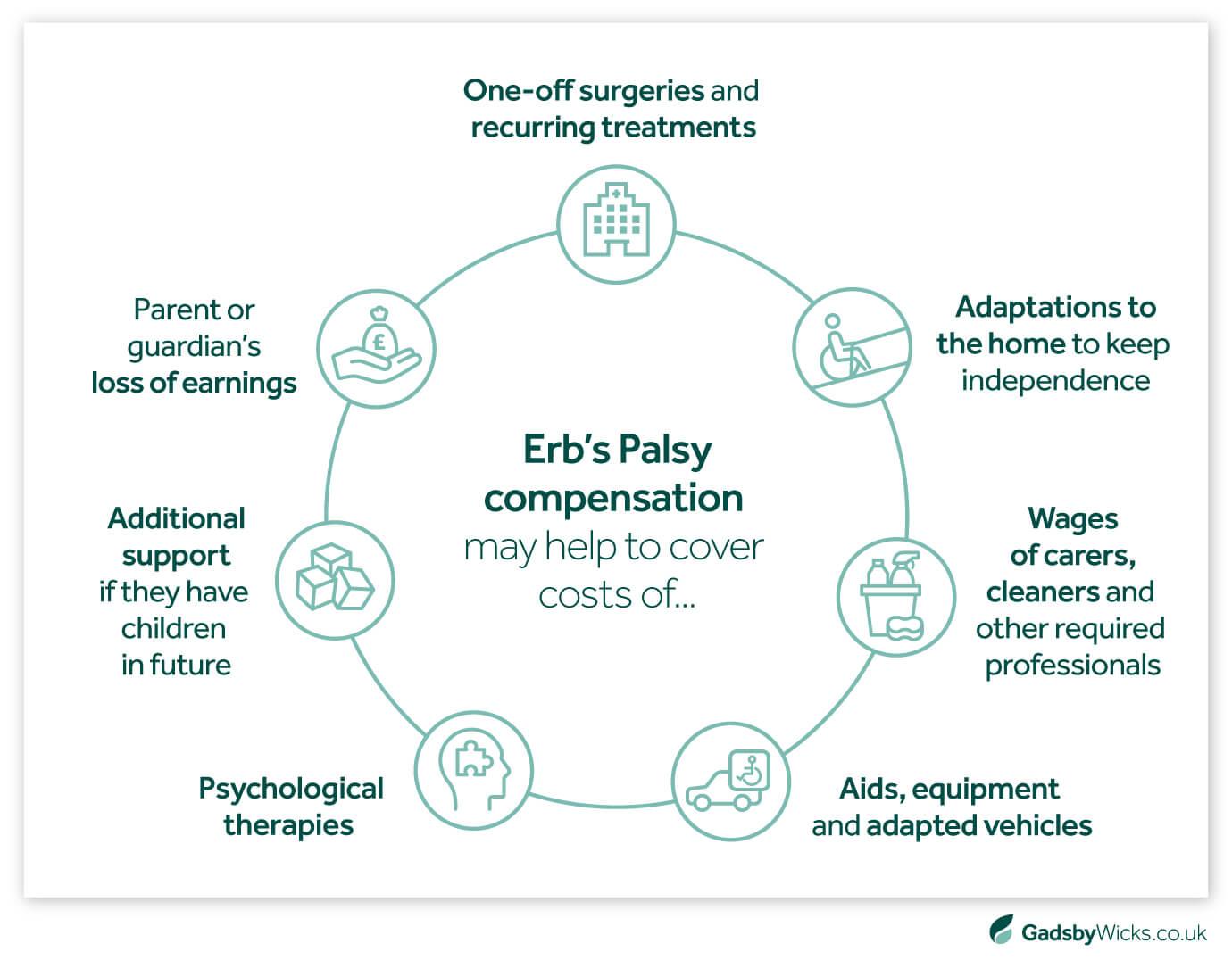 Infographic: What Can Erb's Palsy Claim Compensation Contribute to?
